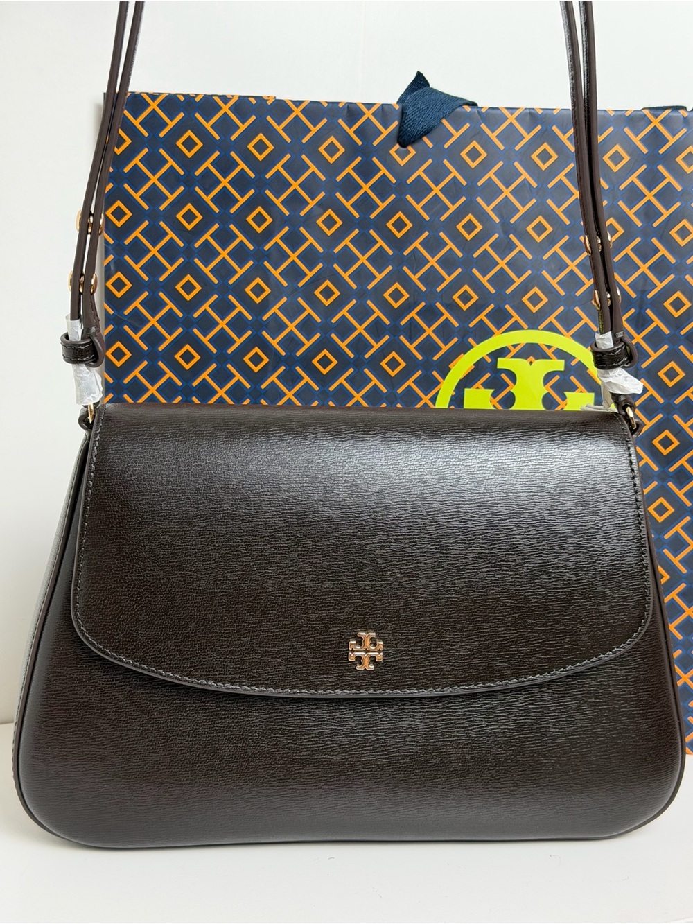 NWT Tory Burch Rory Textured Convertible Shoulder Bag